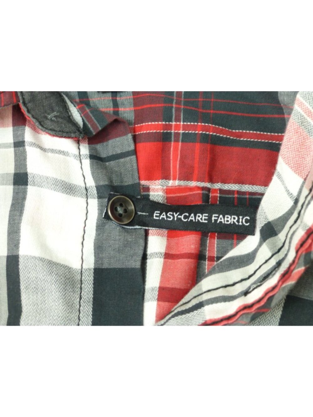 Rock & Republic Mens Red & Black Plaid Button-Up Long Sleeve Shirt Easy-Care Fab - Picture 5 of 13